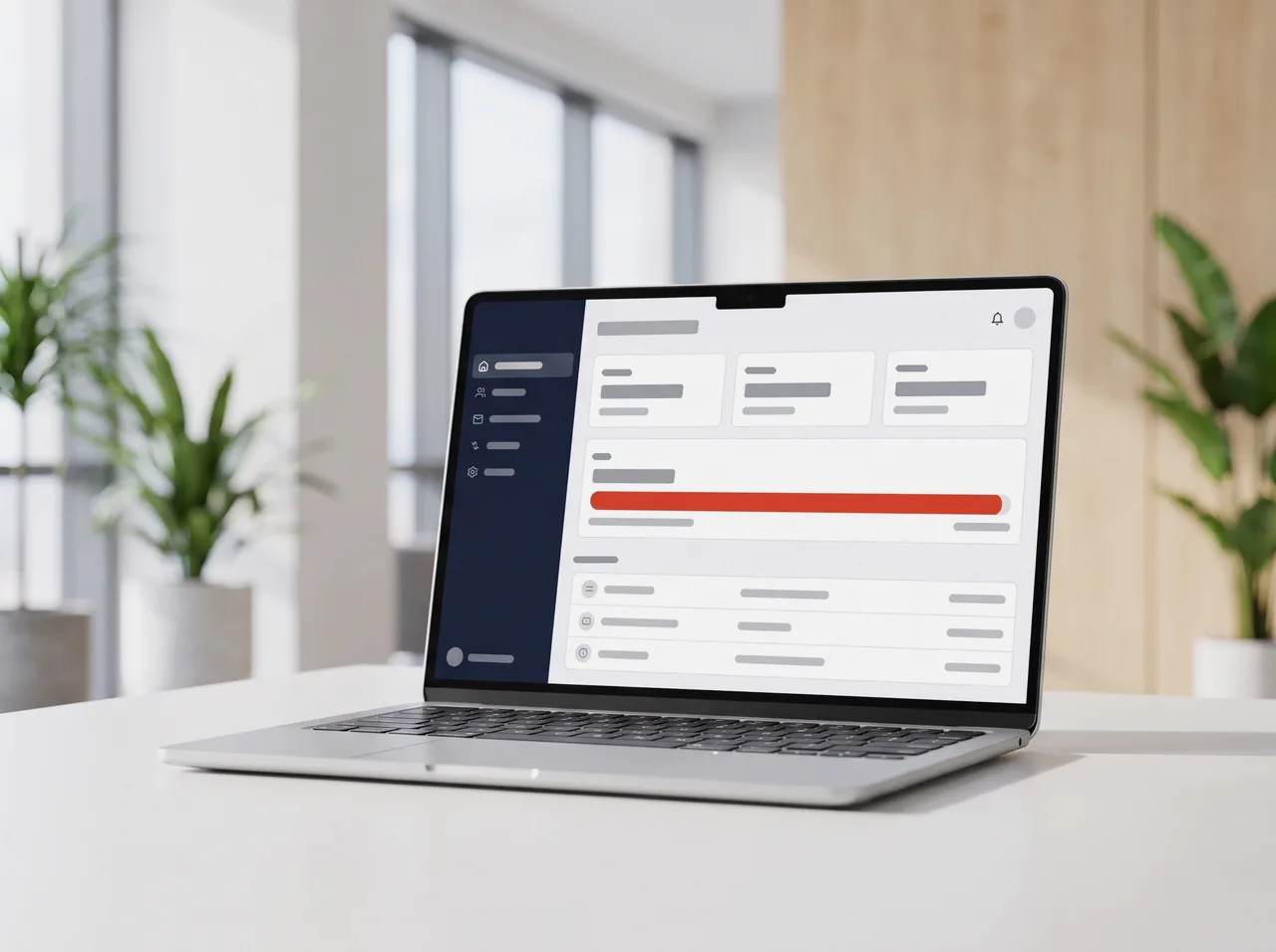 Member portal dashboard with accounts and a loan balance on a laptop
