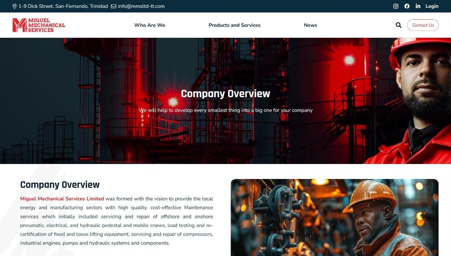 Company Overview page