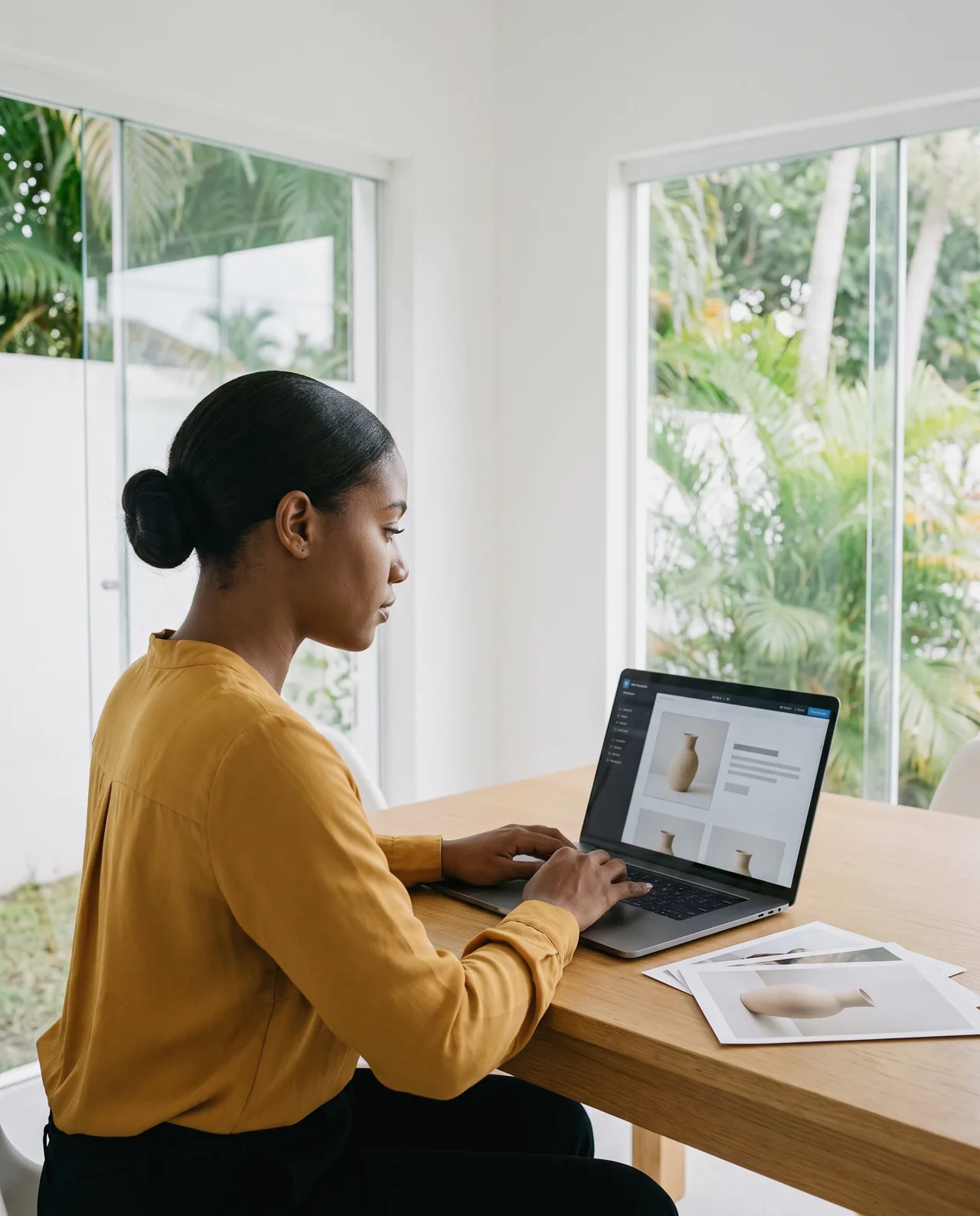 Content editor updating product photos on a web page