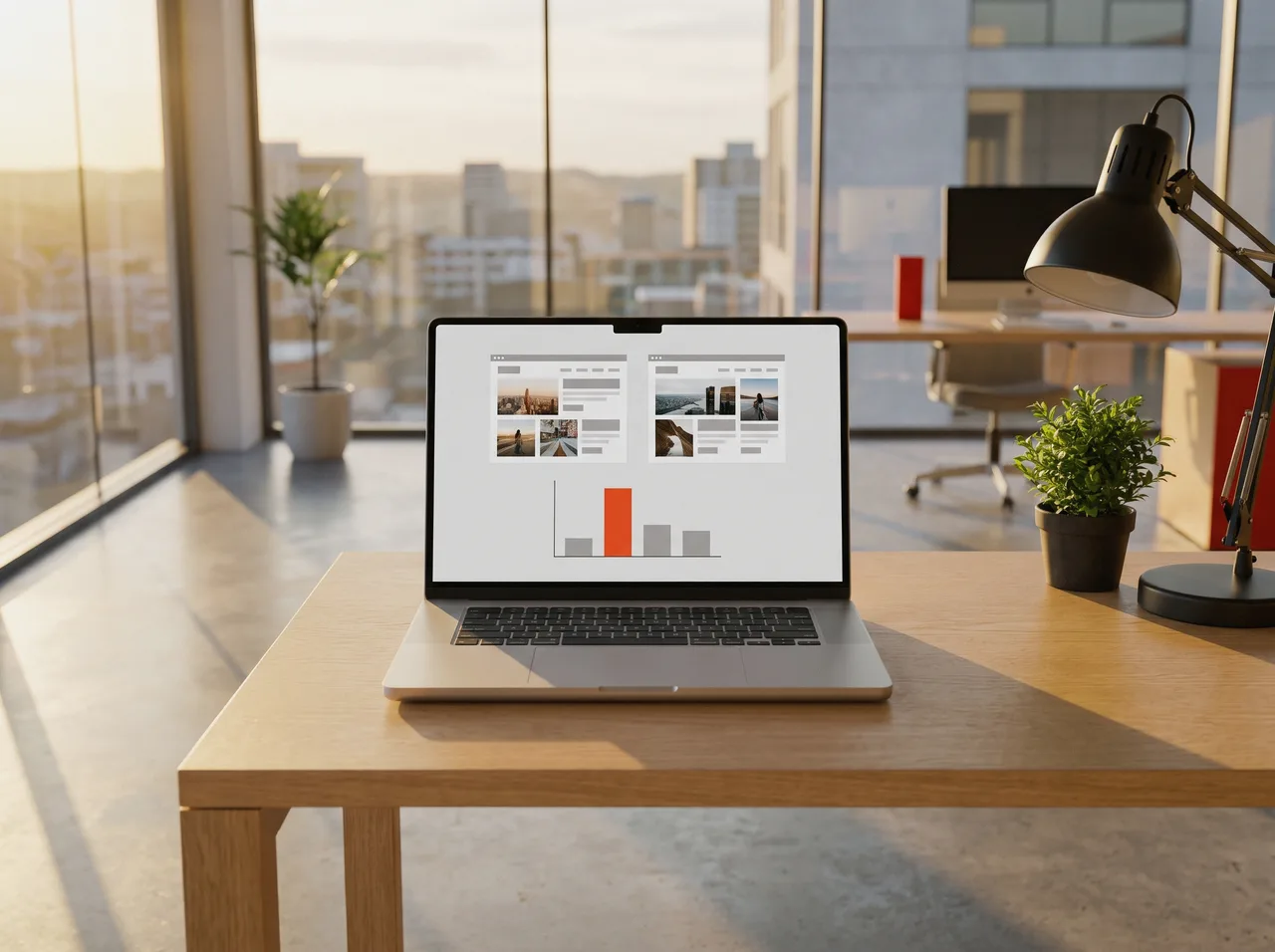 A/B test results on a laptop