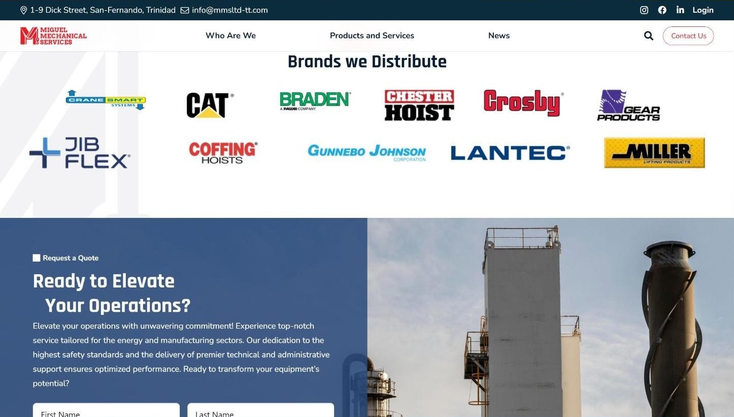 Brands we distribute row with CAT, Crosby and Braden