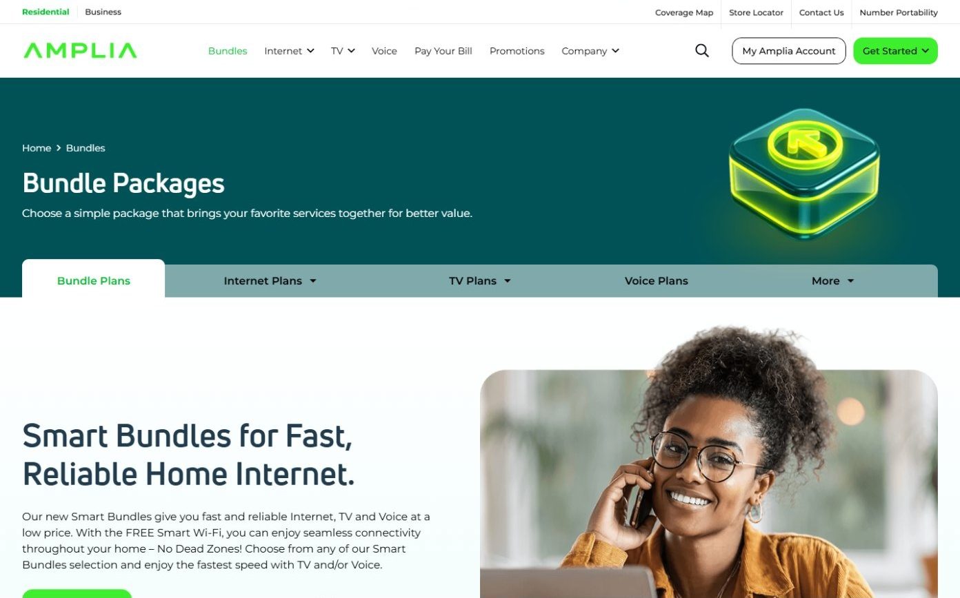 Bundle packages page with plan tabs