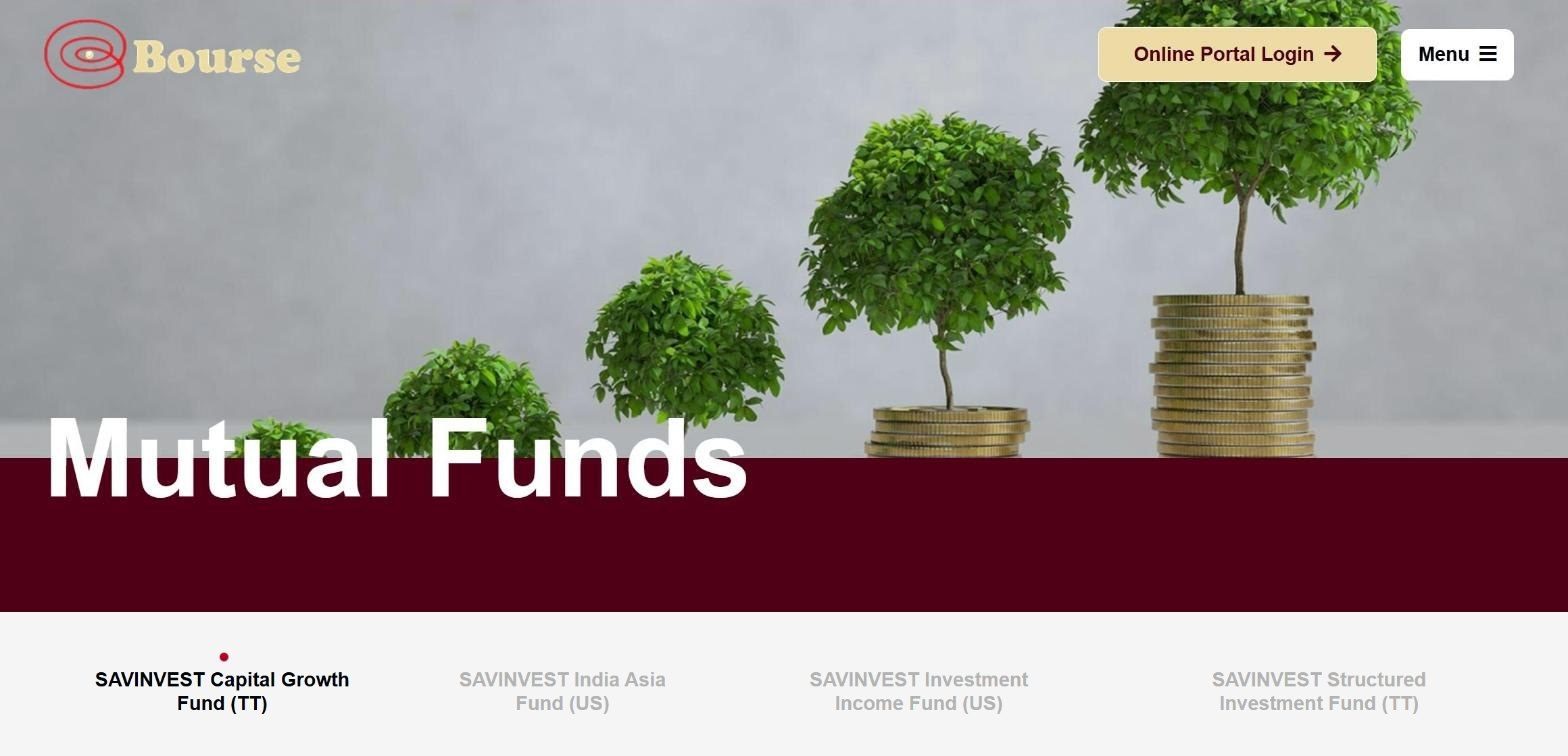 Mutual funds page with tabs for each Savinvest fund