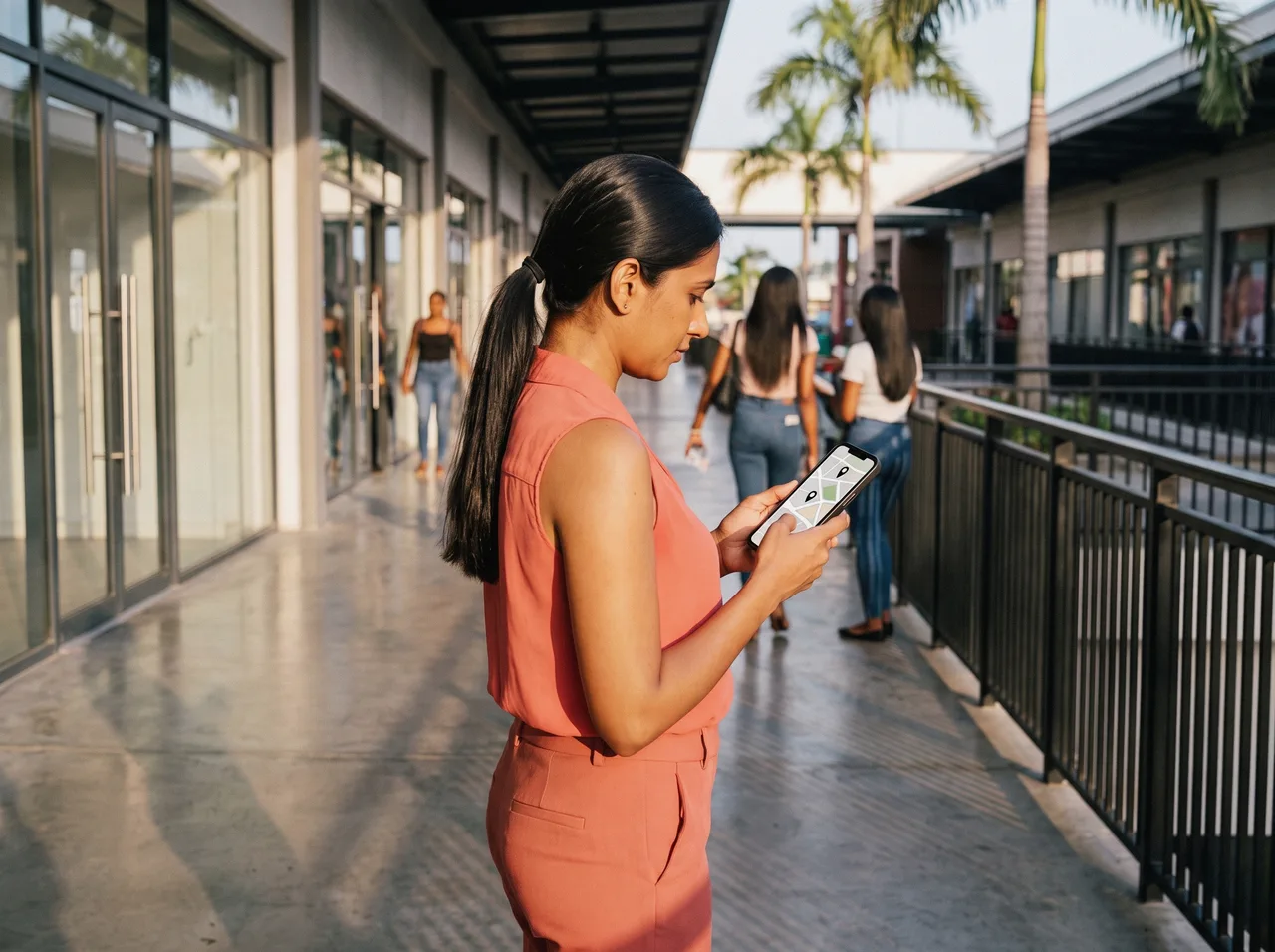 Finding a clinic on a phone map