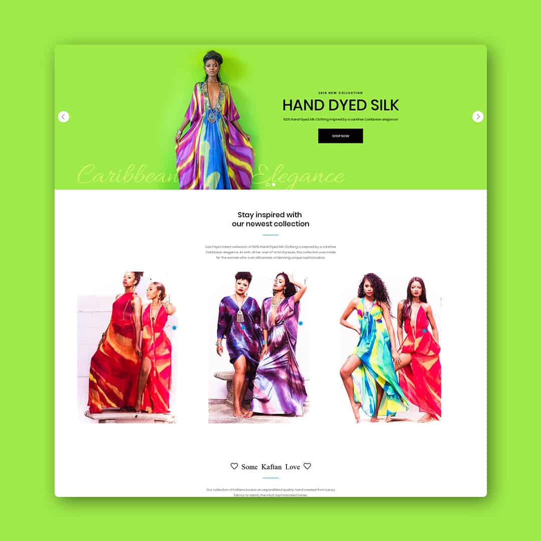 Website Design for Lisa's Fabrics